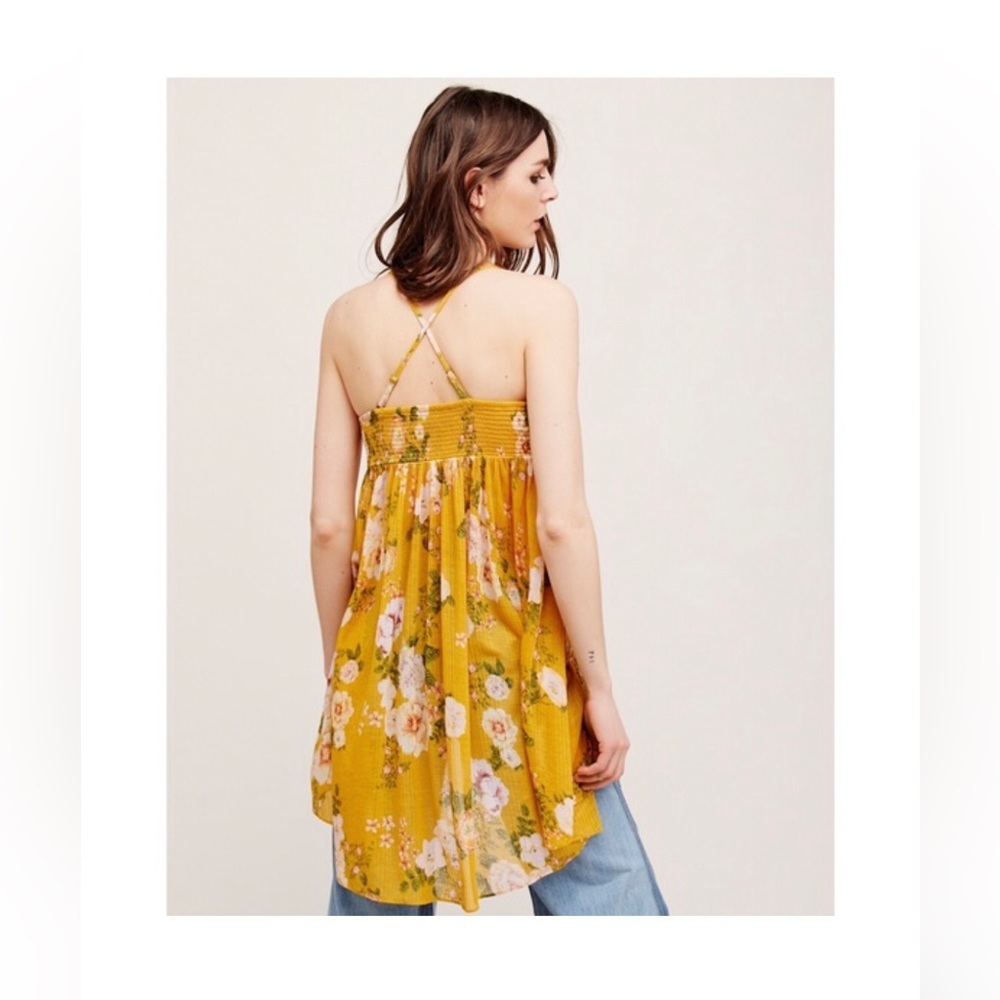 FREE PEOPLE Mirage Floral Print Baby Doll Tunic Size Medium - Picture 2 of 10
